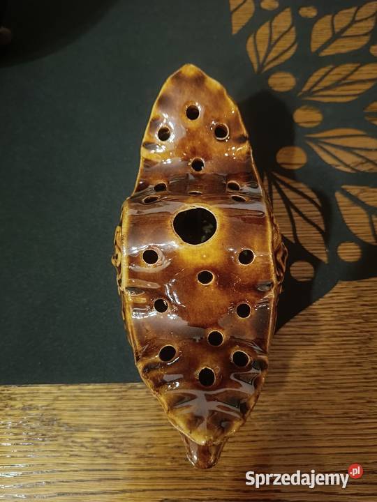 Ikebana fajans naczynie misa żardiniera PRL Lipno