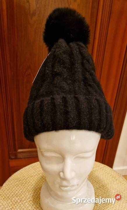 Czapka damska zimowa wełniana z pomponem Dla kobiet Nakrycia głowy