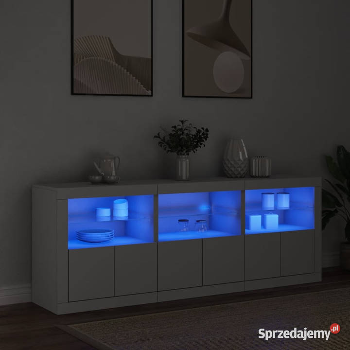 Szafka z oświetleniem LED biała 1815x37x67 Warszawa