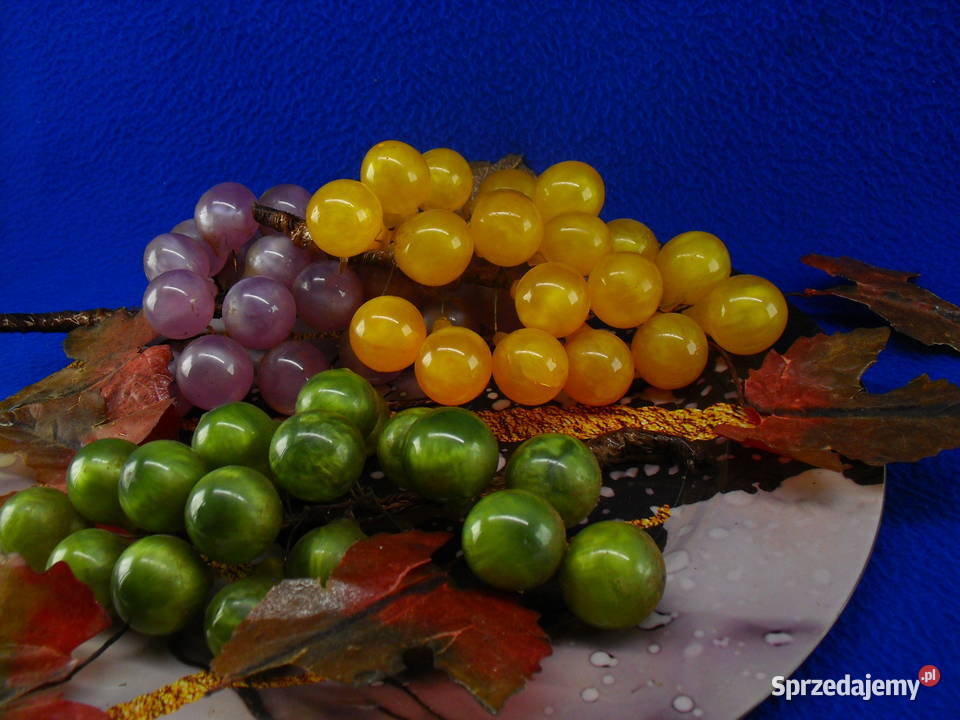 WINOGRONA DO DEKORACJI KOMPLET NA PLATERZE Bielawa
