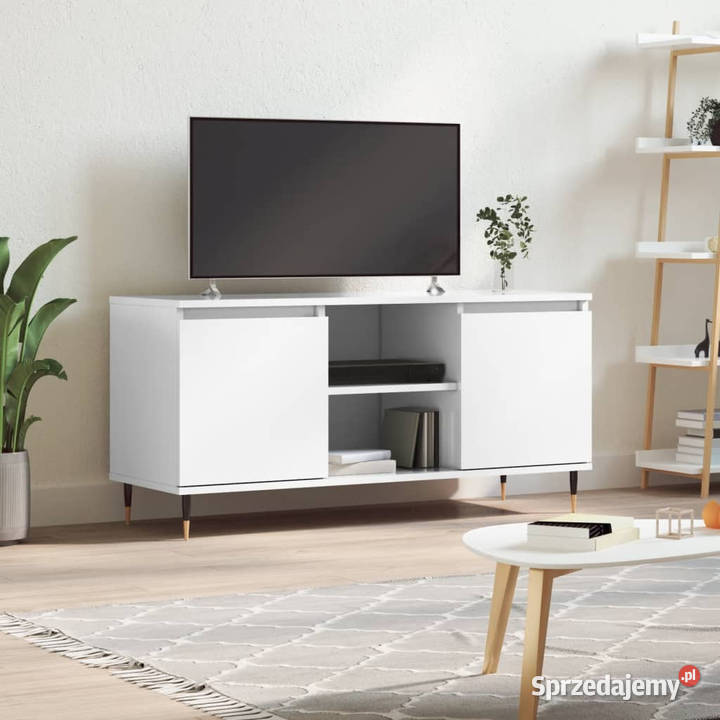 Szafka pod TV biała wysoki połysk 104x35x50 Warszawa