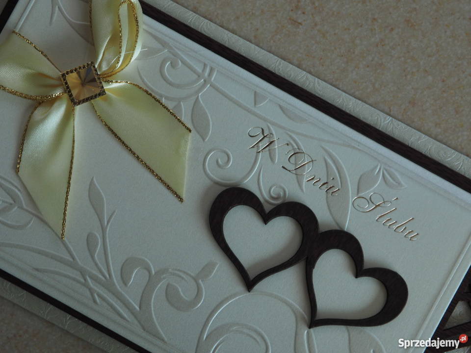 Kartka Ślubna Ślub Karta Drewno Motyl Wesele Warszawa