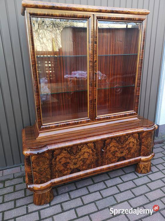 Witryna ARTDECO Politura Orzech Stara Antyk Swarzędz