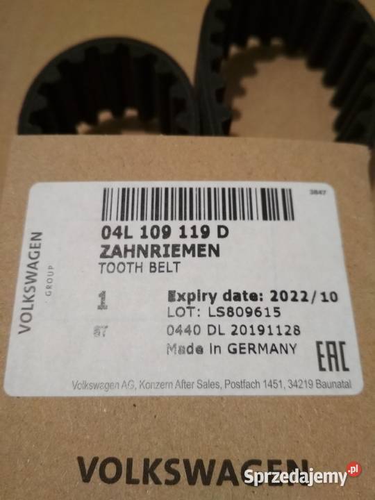 Nowy oryginalny pasek rozrządu Audi VW Seat Świdnik