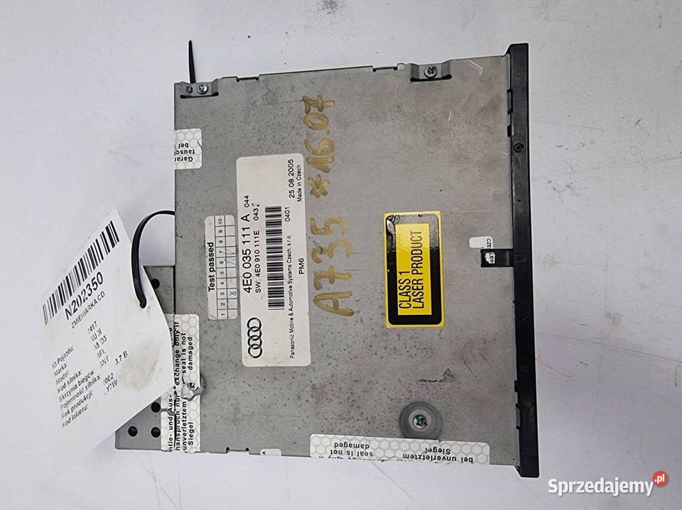 ZMIENIARKA CD AUDI A8 D3 4E0035111A Lipno
