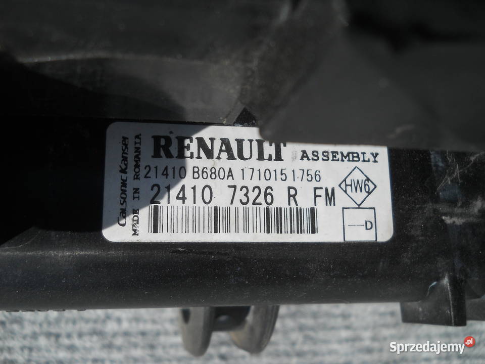 DACIA SANDERO LOGAN DUSTER KOMPLET CHŁODNIC chłodnice Siechnice
