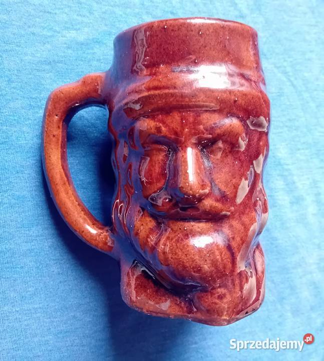 Ceramiczny kufel uformowany w kształcie głowy Porcelana i szkło Koźminek