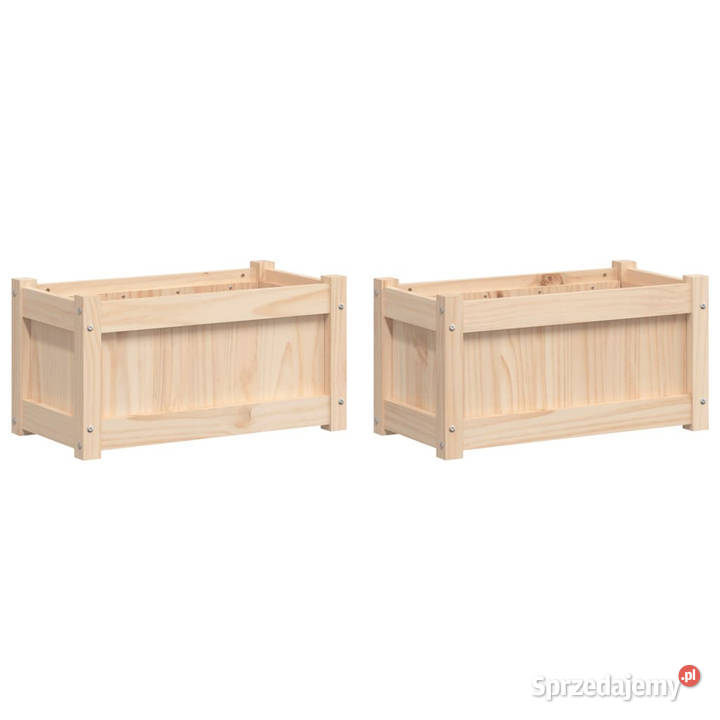 Donice ogrodowe 2 lite drewno sosnowe WM837440 Warszawa