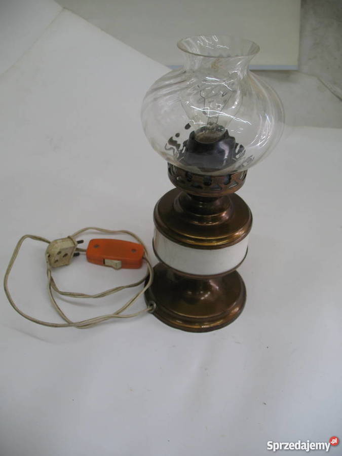 stylowa stara lampa stołowa nocna elektryczna Żory