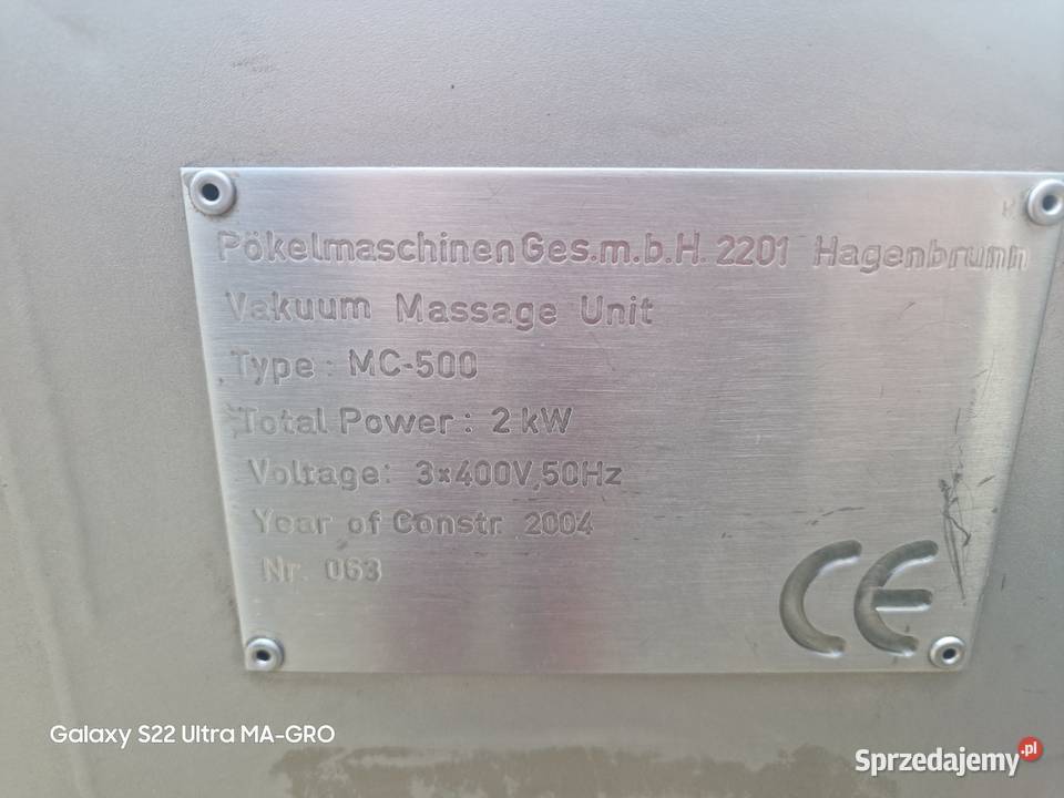 Masownica próżniowa 500l śląskie