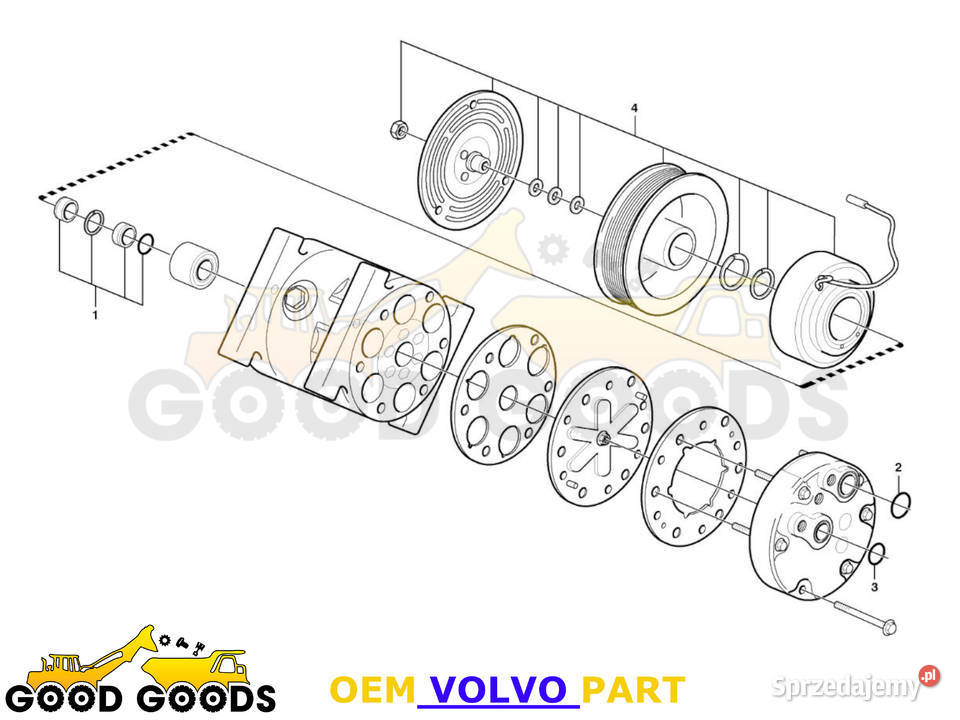VOLVO SPRĘŻARKA KLIMATYZACJI 11104251 11412631 Władysławów