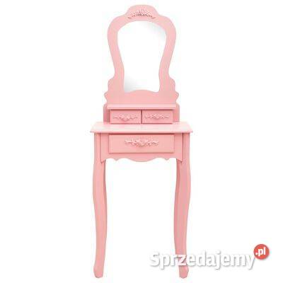 Toaletka ze stołkiem różowa 50x59x136 drewno mazowieckie Warszawa sprzedam