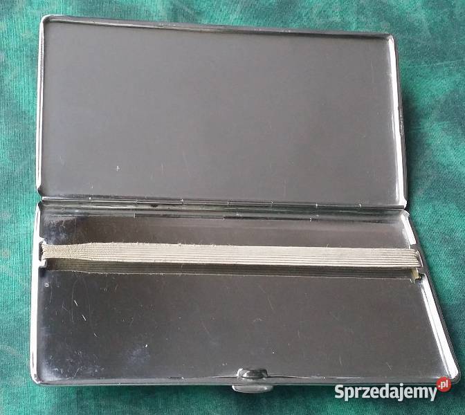Papierośnica stara angielska chromowolustrzana małopolskie Kraków sprzedam