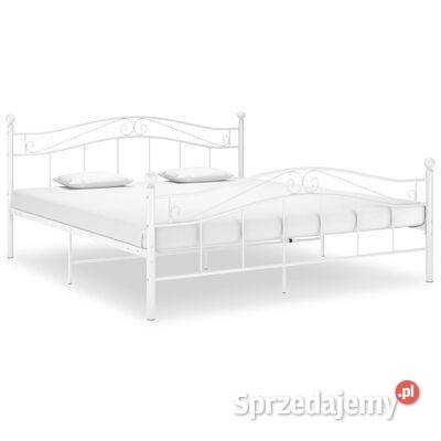 vidaXL Rama łóżka biała metalowa 140 x 200 Warszawa