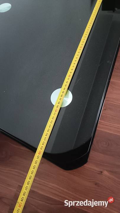 Stolik RTV szklany czarny