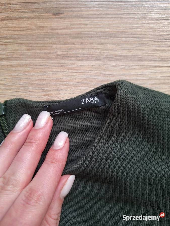 Śliczna ciemnozielona sukienka Zara butelkowa Kraków