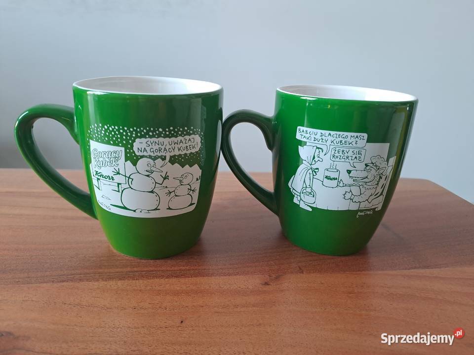 2x Kubek Knorr Andrzej Mleczko bałwan czerwony Warszawa