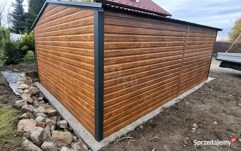 Garaz blaszany 45x6 m brama uchylna drzwi 344zł/m2 Gorzów Wielkopolski