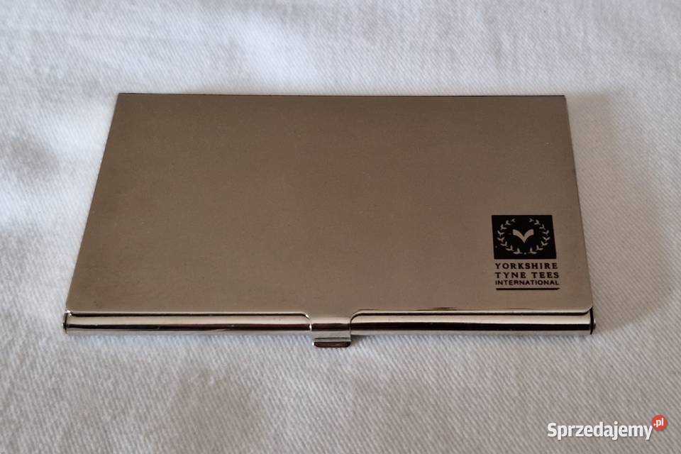 Metalowe etui na wizytówki z logo YorkshireTyne mazowieckie Warszawa sprzedam