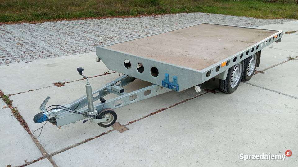 Przyczepka lekka 750 dwuosiowa platforma Giżycko sprzedam
