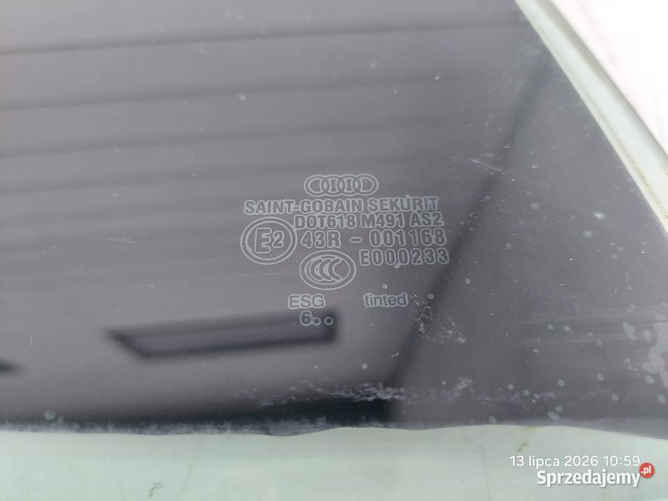 AUDI A8 D3 42 TDI 0510 SZYBA DRZWI PRAWY TYŁ Włoszczowa
