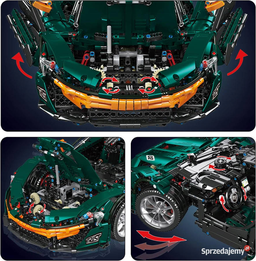 Klocki auto sportowe zielone 3268 el model 18