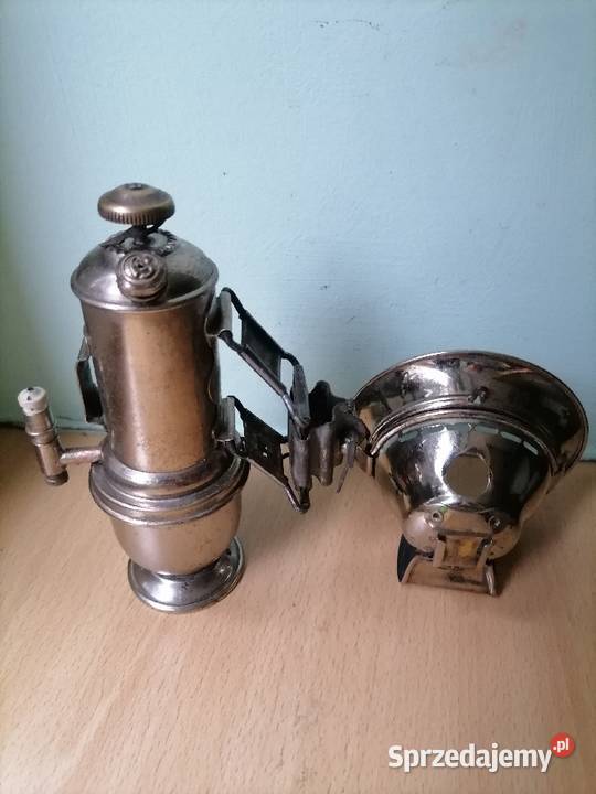 Stara lampa rowerowa na karbid Kraków