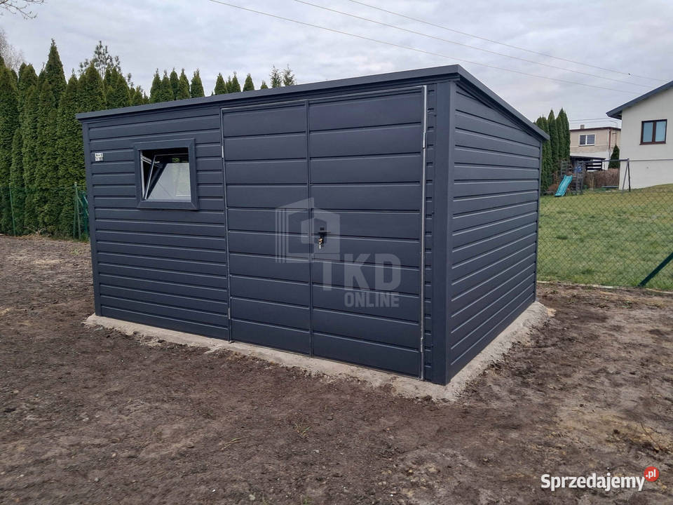 Schowek domek ogrodowy 4x2m brama dwuskrzydłowa Międzyrzecz