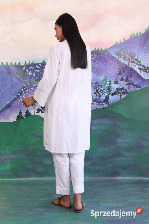 2 Biała tunika bawełniana M 38 haftowana haft zachodniopomorskie Szczecin