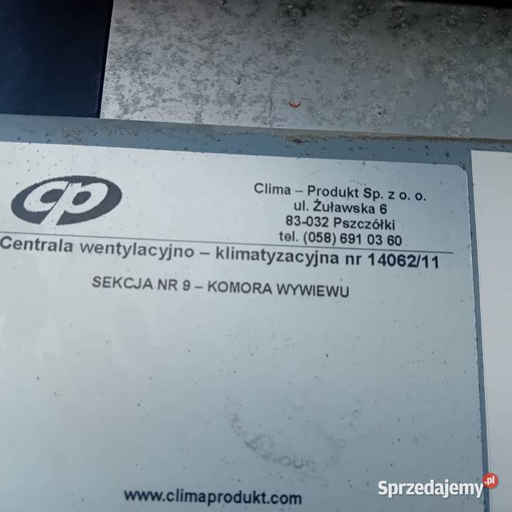 Centrala wentylacyjno klimatyzacyjna Pozostałe podkarpackie