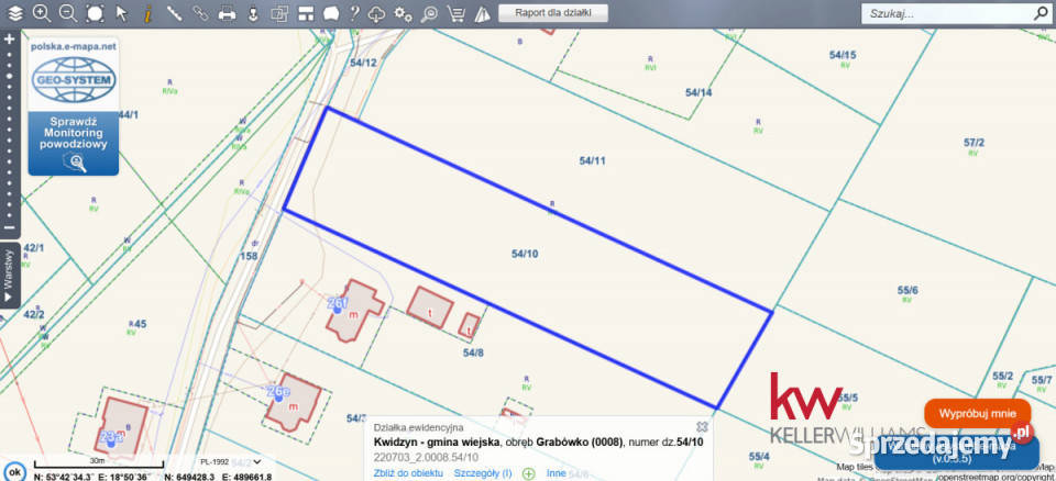 Działka 3000m2 Grabówko 3000m2