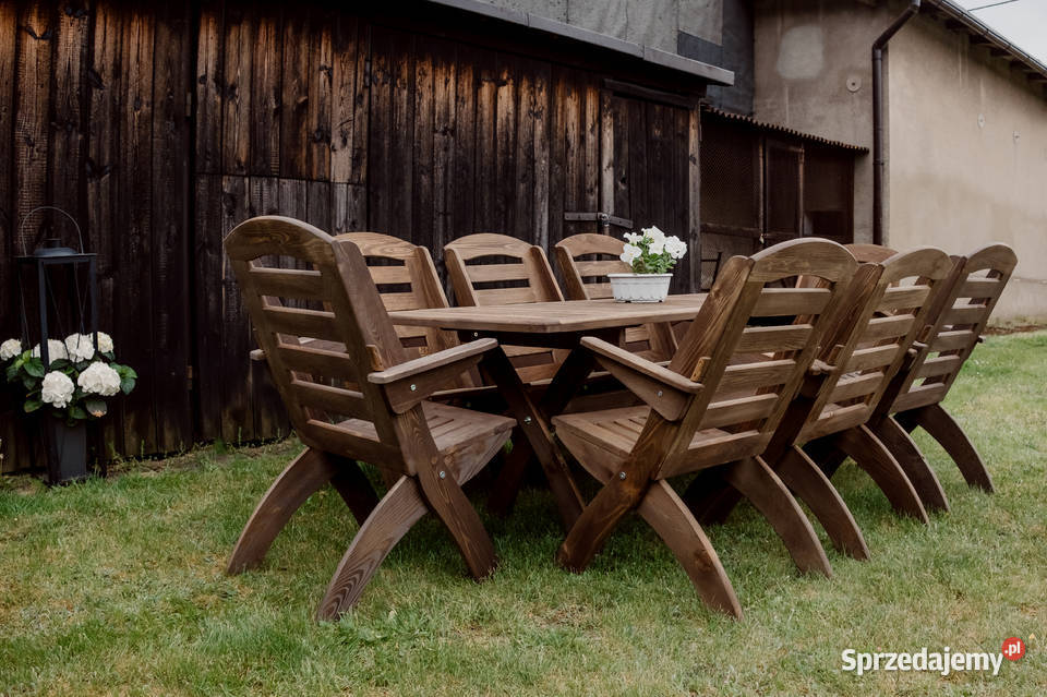 Krzesło ogrodowe drewniane składane tarasowe X drewno Kalety