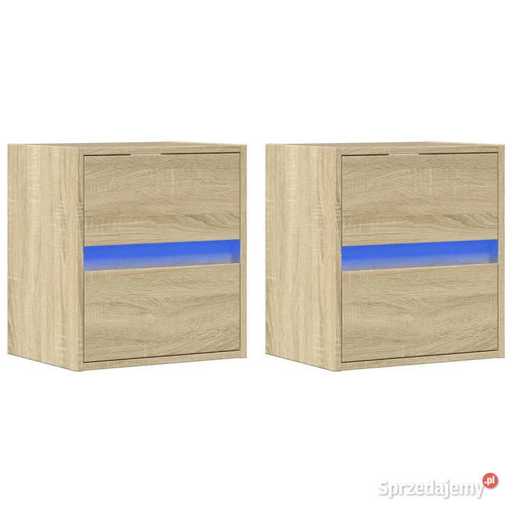 Ścienne szafki TV z LED 2 dąb sonoma 41x31x45 Warszawa