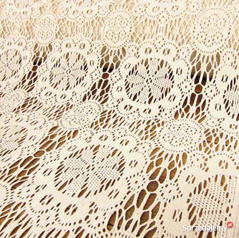 Koronka bawełniana w dwóch kolorach wielkopolskie