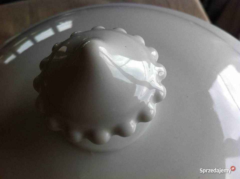 stara waza z białej porcelany śląskie Gliwice