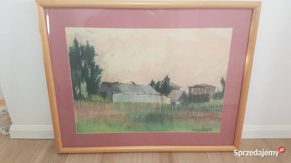 Artystyczny obraz malowany ręcznie kredką