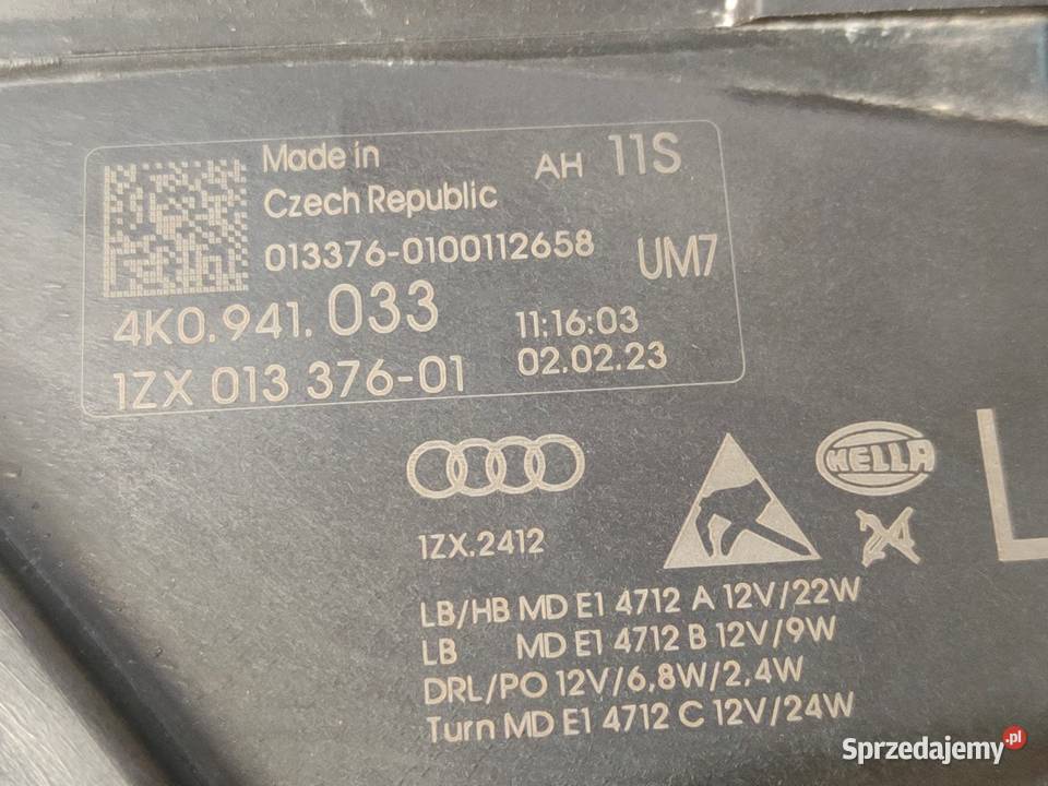 Lampa Lewy Przód Full Led Audi A6 C8 4K wielkopolskie Pleszew