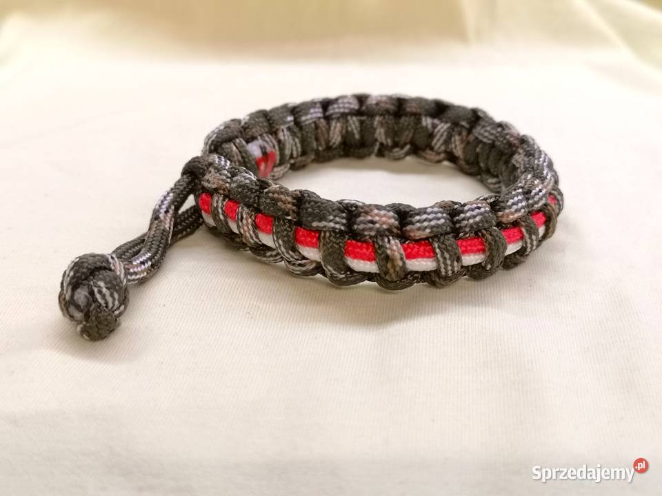 Bransoletka z paracordu splot Cobra patriotyczna Uniseks Pozostałe Kielce