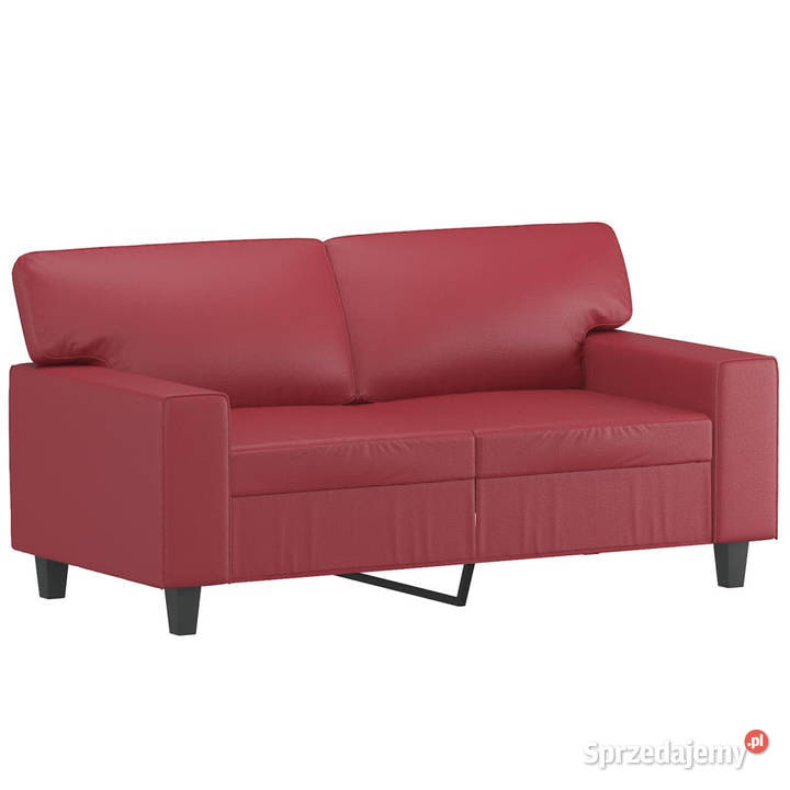 2osobowa sofa winna czerwień 120 sztuczna skóra mazowieckie Warszawa