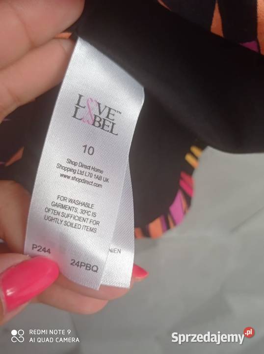 LOVE LABEL Damska dopasowana mini sukienka 38 M