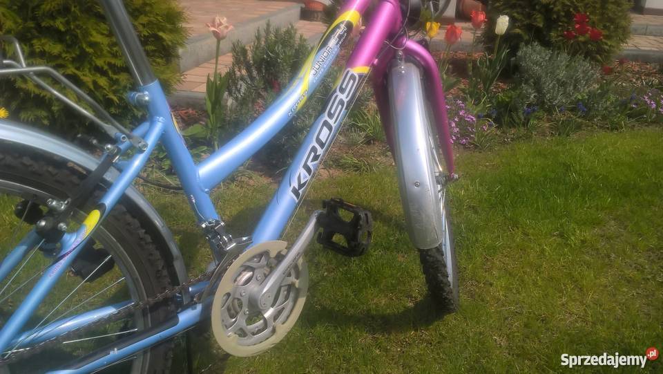 Rower Kross Junior City rama 14 błękitnoróżowy Konin sprzedam