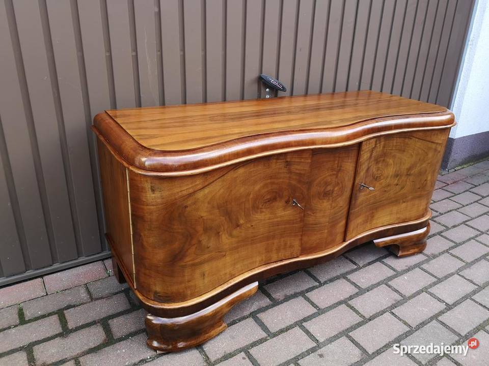 Komoda Niska ARTDECO Orzech RTV 135 Stara Antyk Meble wielkopolskie Swarzędz sprzedam