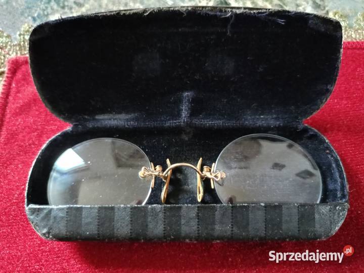 Zabytkowe Binokle Stare Okulary wielkopolskie Drawski Młyn