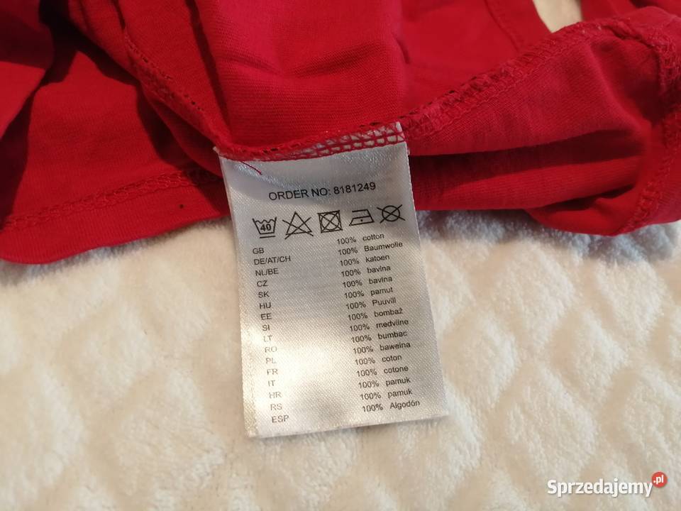 Koszulka długi rękaw chłopięca czerwona Monster Bluzki, koszulki i kaftaniki Czeladź