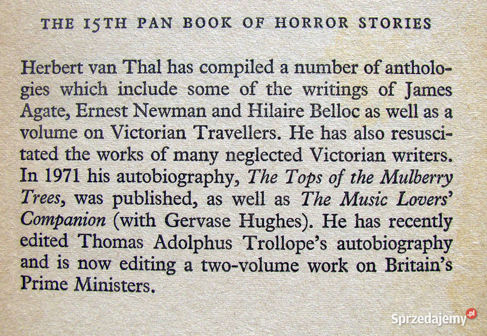 The 15th Pan Books of Horror Stories miękka sprzedam