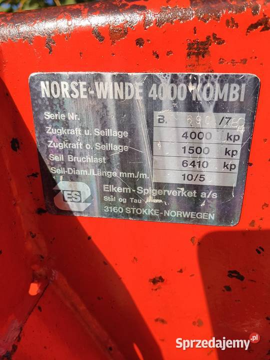 Wyciągarka lesna 4 t Leśnictwo Konina