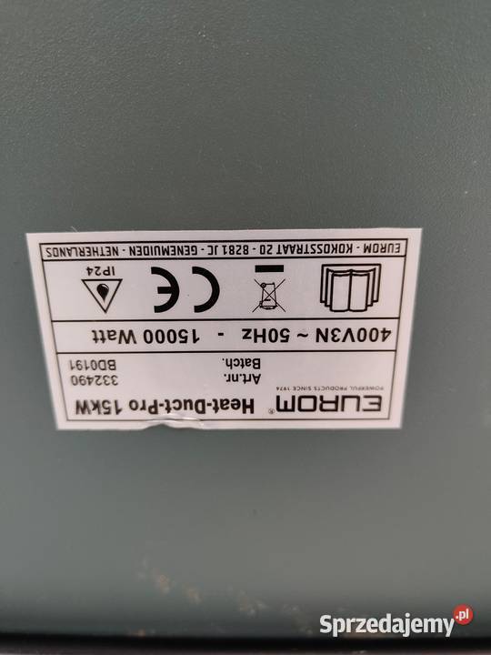 Nagrzewnica EUROM 15KW Ostrołęka