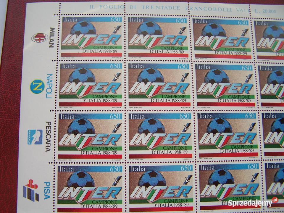 Włochy 1989 MNH Mi 2090 Sport Piłka nożna INTER Filatelistyka Tychy