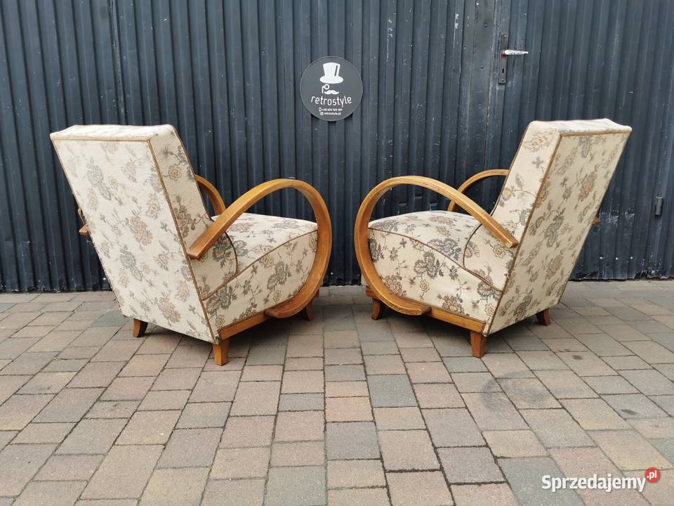 Fotel Art Deco Czechosłowacja lata 30 unikatowa Dom i Ogród śląskie Pogórze