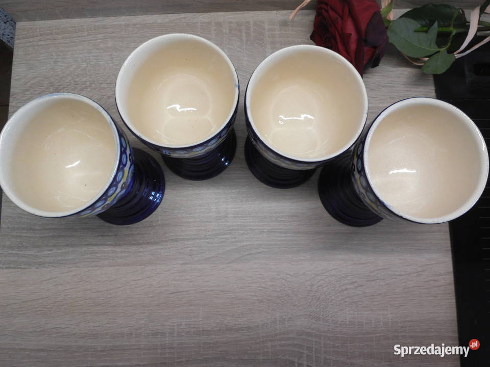 Ceramiczne pucharkikubki 4 wielkopolskie sprzedam